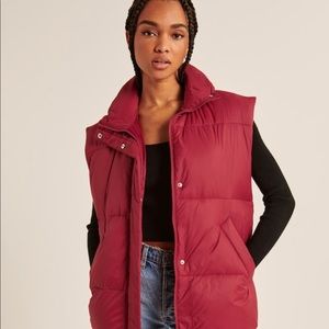 Abercrombie & Fitch Oversized Puffer Vest | ***BLACK